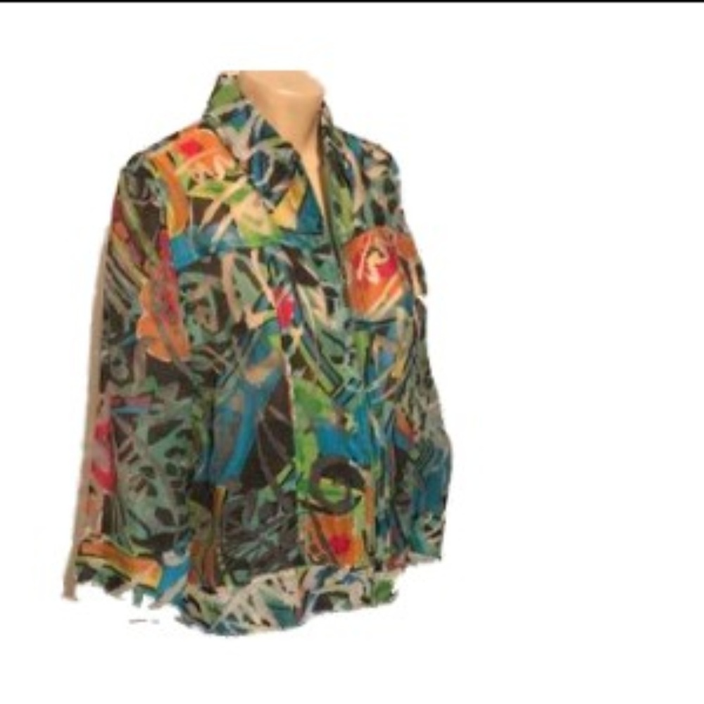 Draper's and Damon’s floral  shirt/jacket size M